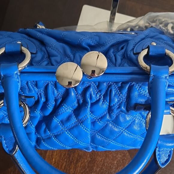 Y2k Marc Jacobs Blue Quilted Stam Purse - Picture 4 of 15